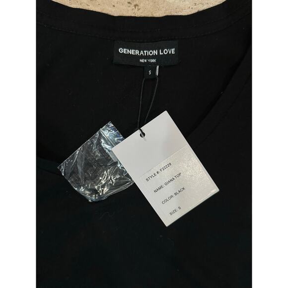 NWD Generation Love The Giana Tee Shirt Top Black size Small - Picture 5 of 7
